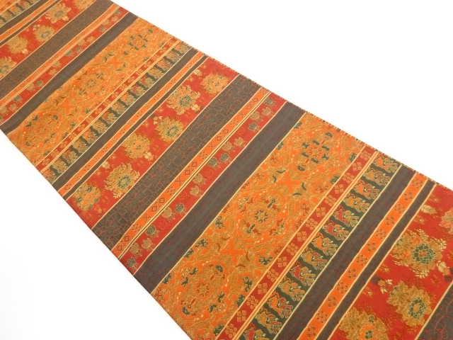 JAPANESE KIMONO / FUKURO OBI / WOVEN CLASSICAL PATTERN 